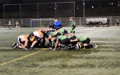 Sabadell RC i INEF Barcelona en una melé del partit de dissabte | @SabadellRC